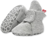 Unisex Organic Cotton Baby Booties with Gripper Soles
